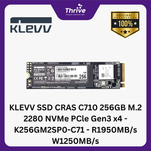 KLEVV SSD CRAS C710 256GB M.2 2280 NVMe PCle Gen3 x4 - K256GM2SP0-C71 - R1950MB/s W1250MB/s