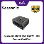 Load image into Gallery viewer, Seasonic S12III-650 650W - 80+ Bronze Certified - 5 Years - Retail Box (NO OEM)
