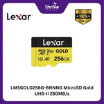 Load image into Gallery viewer, LMSGOLD256G-BNNNG MicroSD Gold UHS-II 280MB/s
