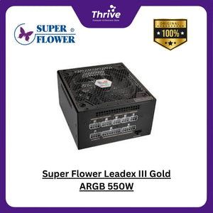 Super Flower Leadex III Gold ARGB 550W - SF-550F14RG - 80 PLUS GOLD - Full Modular - 10 Years