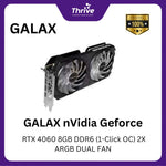 Load image into Gallery viewer, GALAX nVidia Geforce RTX 4060 8GB DDR6 (1-Click OC) 2X ARGB DUAL FAN -