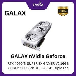 GALAX nVidia Geforce RTX 4070 Ti SUPER EX GAMER V2 16GB GDDR6X (1-Click OC) - ARGB Triple Fan