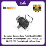 Load image into Gallery viewer, be quiet! Gaming Case PURE BASE 500DX White With Side Tempered Glass - ARGB LED - FREE 3 PCS Pure Wings 2 140mm fans
