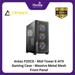 Antec P20CE - Mid-Tower E-ATX Gaming Case - Massive Metal Mesh Front Panel - Type-C 3.2 Gen 2 Ready - FREE 3PCS 120mm PWM Fans