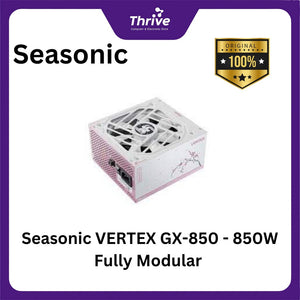 Seasonic VERTEX GX-850 - 850W Fully Modular - 80+ Gold Certified - ATX 3.0 Compatible - PCIe 5.0 Ready - 10 Years Warranty Replacement