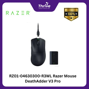 RZ01-04630300-R3WL Razer Mouse DeathAdder V3 Pro + HyperPolling Wireless Dongle Bundle
