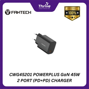 CWG45201 POWERPLUS GaN 45W 2 PORT (PD+PD) CHARGER
