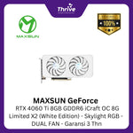 Load image into Gallery viewer, MAXSUN GeForce RTX 4060 Ti 8GB GDDR6 iCraft OC 8G Limited X2 (White Edition) - Skylight RGB - DUAL FAN - Garansi 3 Thn