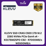 Load image into Gallery viewer, KLEVV SSD CRAS C920 1TB M.2 2280 NVMe PCle Gen4 x4 - K01TBM2SP0-C92 - R7000MB/s W5500MB/s

