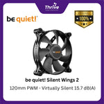 Load image into Gallery viewer, be quiet! Silent Wings 2 - 120mm PWM - Virtually Silent 15.7 dB(A)
