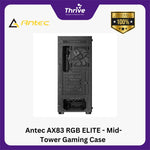 Load image into Gallery viewer, Antec AX83 RGB ELITE - Mid-Tower Gaming Case - Mesh &amp; Geometric Shape Front Panel Design - Tempered Glass Side Panel - FREE 3PCS 120mm RGB Fans + 1PCS 120mm RGB Fans
