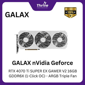 GALAX nVidia Geforce RTX 4070 Ti SUPER EX GAMER V2 16GB GDDR6X (1-Click OC) - ARGB Triple Fan