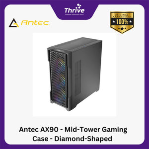 Antec AX90 - Mid-Tower Gaming Case - Diamond-Shaped Mesh Front Panel - 4mm Tempered Glass Side Panel - FREE 3PCS 120mm ARGB Fans + 1PCS 120mm ARGB Fans