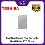 Load image into Gallery viewer, Toshiba Canvio Flex Portable Hard Drive 4TB Silver
