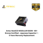 Load image into Gallery viewer, Antec NeoECO MODULAR 650W - 80+ Bronze Certified - Japanese Capacitor ! - 5 Years Warranty Replacement
