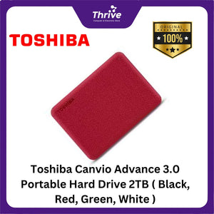 Toshiba Canvio Advance 3.0 Portable Hard Drive 2TB ( Black, Red, Green, White )