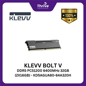 KLEVV BOLT V DDR5 PC51200 6400MHz 32GB (2X16GB) - KD5AGUA80-64A320H
