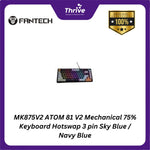 Load image into Gallery viewer, MK875V2 ATOM 81 V2 Mechanical 75% Keyboard Hotswap 3 pin Sky Blue / Navy Blue
