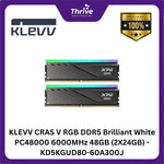 Load image into Gallery viewer, KLEVV CRAS V RGB DDR5 Brilliant White PC48000 6000MHz 48GB (2X24GB) - KD5KGUD80-60A300J
