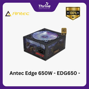 Antec Edge 650W - EDG650 - 80+ Gold - Japanese Capacitor ! (PSU Made by Seasonic) - Full Modular - LED Fan - 5 Years Warranty Replacement