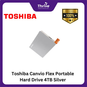 Toshiba Canvio Flex Portable Hard Drive 4TB Silver