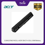 Load image into Gallery viewer, CLBACE756CY4CELL ACER 756 CY 4 CELL OEM Battery
