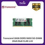 Load image into Gallery viewer, Transcend 16GB DDR5 5600 SO-DIMM 1Rx8 2Gx8 CL46 1.1V
