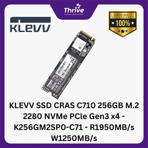 KLEVV SSD CRAS C710 256GB M.2 2280 NVMe PCle Gen3 x4 - K256GM2SP0-C71 - R1950MB/s W1250MB/s