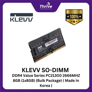 KLEVV SO-DIMM DDR4 Value Series PC25600 3200MHZ 8GB (1x8GB) (Bulk Package) ( Made In Korea )
