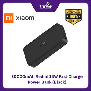 20000mAh Redmi 18W Fast Charge Power Bank (Black)
