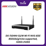 Load image into Gallery viewer, DS-7104NI-S1/W Wi-Fi NVS IEEE 80211b/g/n/ax supported, H265+/H265