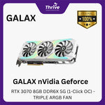 Load image into Gallery viewer, GALAX nVidia Geforce RTX 3070 8GB DDR6X SG (1-Click OC) - TRIPLE ARGB FAN -
