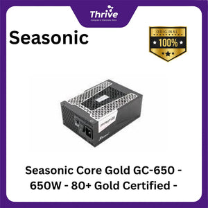 Seasonic Core Gold GC-650 - 650W - 80+ Gold Certified - 7 Years Warranty Replacement