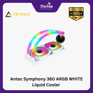 Antec Symphony 360 ARGB WHITE Liquid Cooler - Mirror ARGB Lighting Pump Head with ARGB PWM Fan