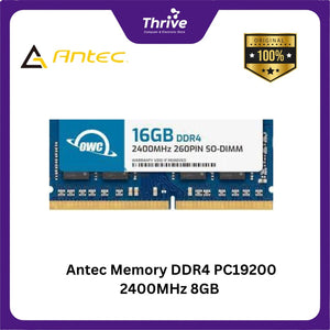 Antec Memory DDR4 PC19200 2400MHz 8GB (2x4GB) Dual Channel - Blue Led - 2 PCS x AMD4UZ124001604G-5SB