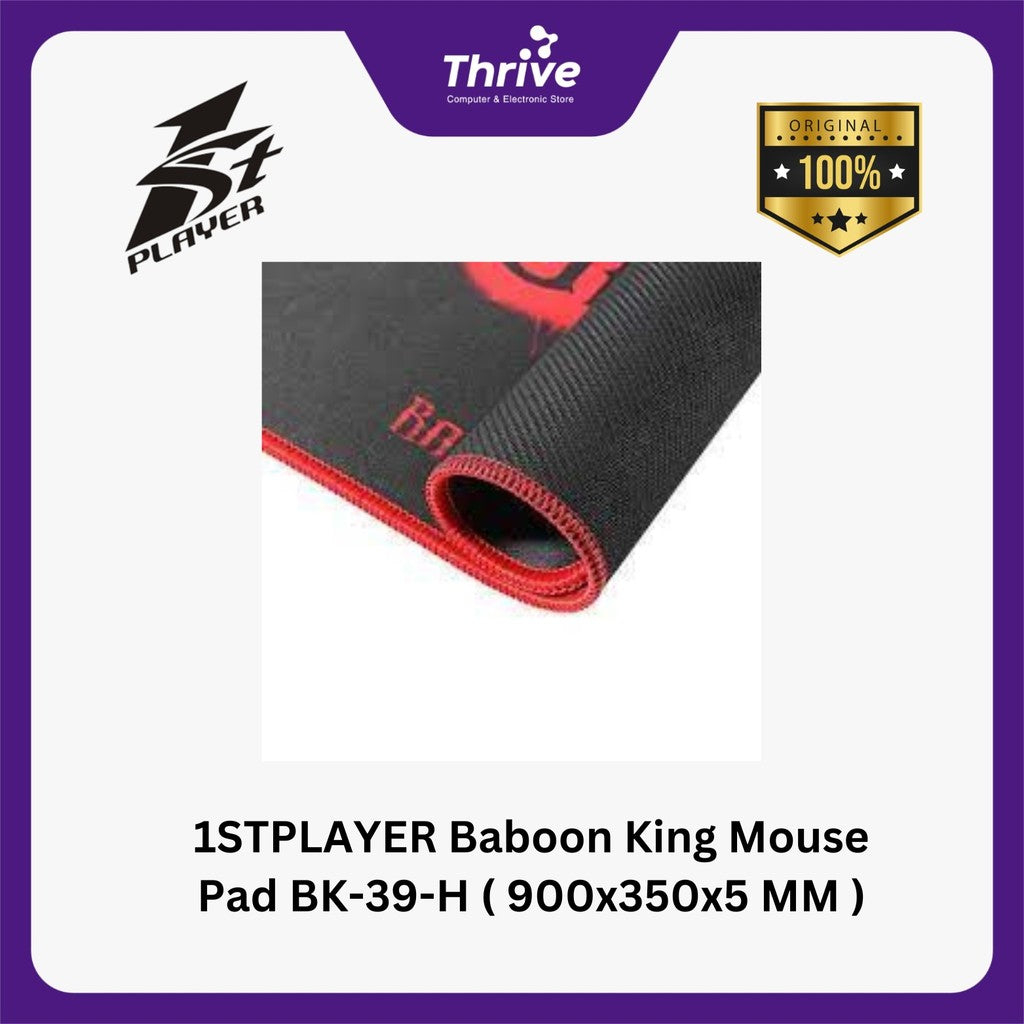 1STPLAYER Baboon King Mouse Pad BK-39-H ( 900x350x5 MM ) - Sultan Store