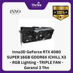 Load image into Gallery viewer, Inno3D GeForce RTX 4080 SUPER 16GB GDDR6X ICHILL X3 - RGB Lighting - TRIPLE FAN - Garansi 3 Thn