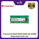 Load image into Gallery viewer, Transcend 16GB DDR4 3200 SO-DIMM 2Rx8 1Gx8 CL22 1.2V
