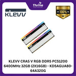 Load image into Gallery viewer, KLEVV CRAS V RGB DDR5 PC51200 6400MHz 64GB (2X32GB) - KD5BGUA80-64A320G
