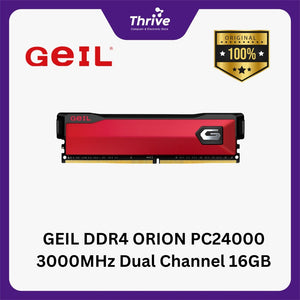 GEIL DDR4 ORION PC24000 3000MHz Dual Channel 16GB (2x8GB) GOR416GB3000C16ADC