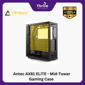 Antec AX81 ELITE - Mid-Tower Gaming Case - Massive Minimalist Mesh Front Panel - 4mm Tempered Glass Side Panel - FREE 3PCS 120mm ARGB Fans + 1PCS 120mm ARGB Fans