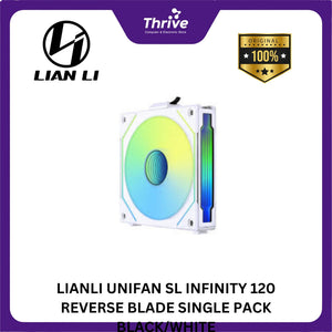 LIANLI UNIFAN SL INFINITY 120 REVERSE BLADE SINGLE PACK BLACK/WHITE