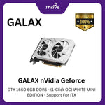 Load image into Gallery viewer, GALAX nVidia Geforce GTX 1660 6GB DDR5 - (1-Click OC) WHITE MINI EDITION - Support For ITX - DUAL FAN