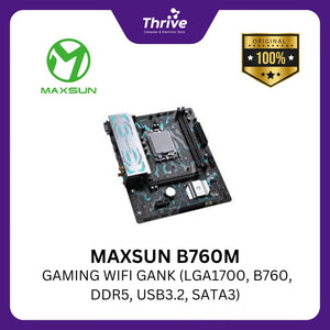 MAXSUN B760M GAMING WIFI GANK (LGA1700, B760, DDR5, USB3.2, SATA3)