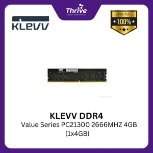 KLEVV DDR4 Value Series PC21300 2666MHZ 4GB (1x4GB)