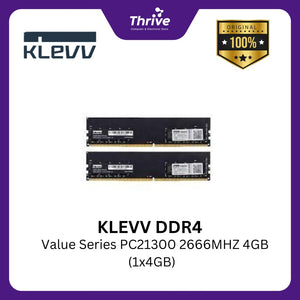 KLEVV DDR4 Value Series PC21300 2666MHZ 4GB (1x4GB)