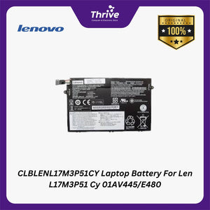 CLBLENL17M3P51CY Laptop Battery For Len L17M3P51 Cy 01AV445/E480