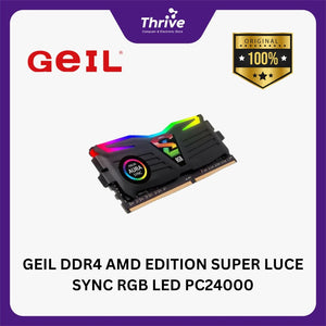 GEIL DDR4 AMD EDITION SUPER LUCE SYNC RGB LED PC24000 3000MHz Dual Channel 8GB (2x4GB) GALS48GB3000C16ADC