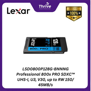 LSD0800P128G-BNNNG Professional 800x PRO SDXC™ UHS-I, U3, V30, up to RW 150/ 45MB/s