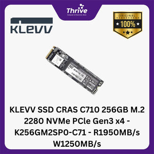 KLEVV SSD CRAS C710 256GB M.2 2280 NVMe PCle Gen3 x4 - K256GM2SP0-C71 - R1950MB/s W1250MB/s
